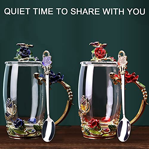 Vivimee 2 Pack Tea Cups with Lids Set