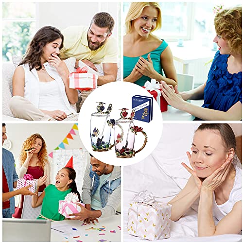 Vivimee 2 Pack Tea Cups with Lids Set