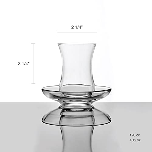 Set of 12 Turkish Tea Cups and Saucers