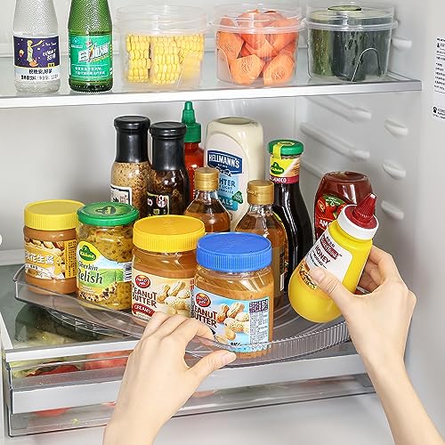 Refrigerator Lazy Susan Turntable Organizer, 16.54" Rectangle Shape