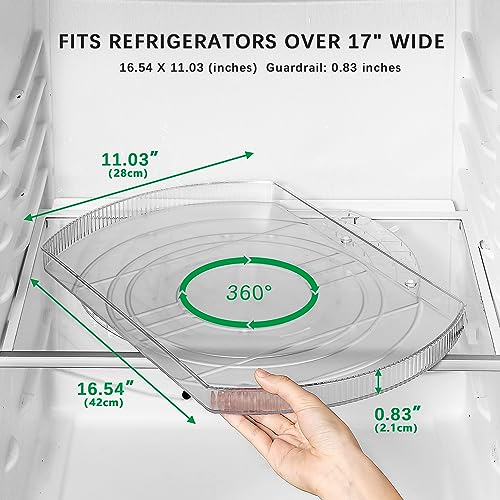 Refrigerator Lazy Susan Turntable Organizer, 16.54" Rectangle Shape