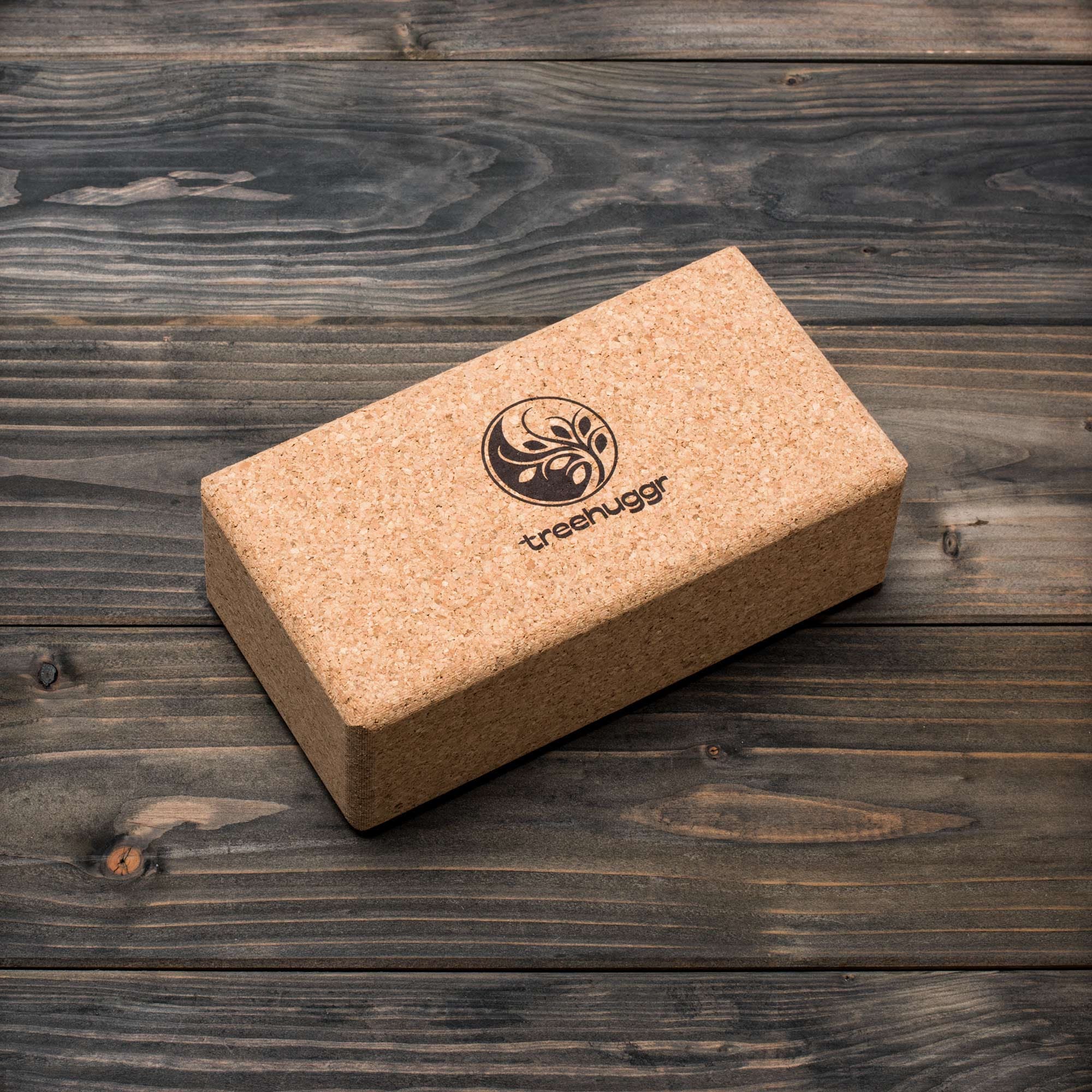natural cork yoga block  - medium