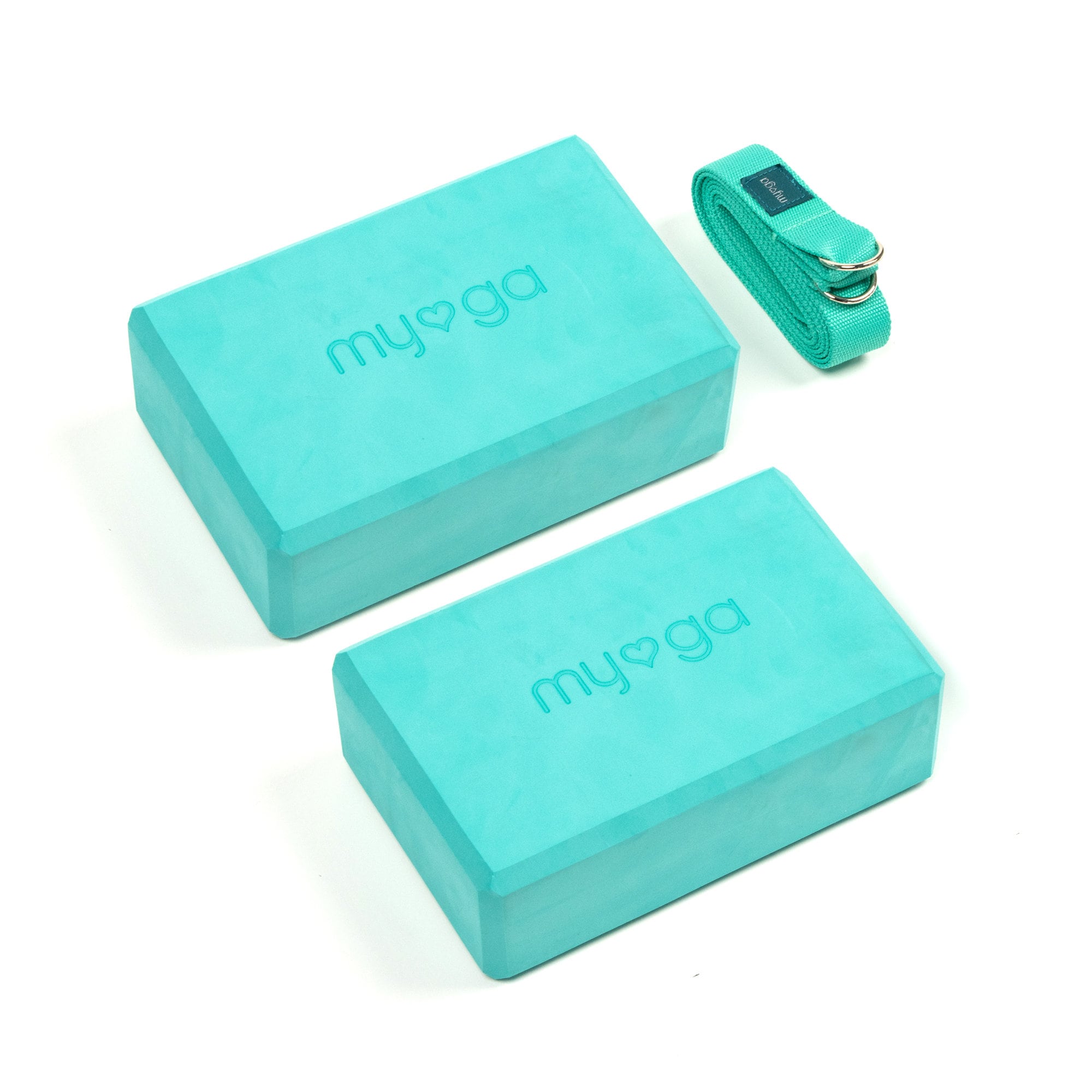 Myga Yoga Block and Strap Set - High Density