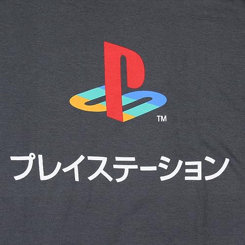 Playstation Men's Graphic T-Shirt, Katakana Design, 2X-Large