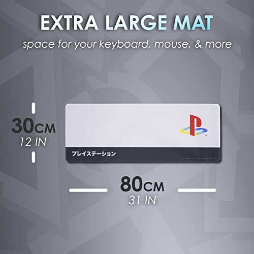 Large Playstation Heritage Gaming Desk Mat, 30 x 80 cm