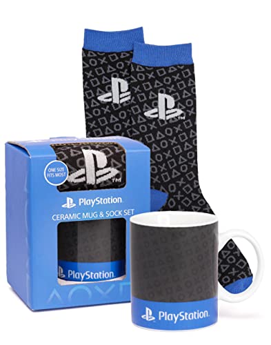 PlayStation Gaming Mug and Socks Set - 11oz