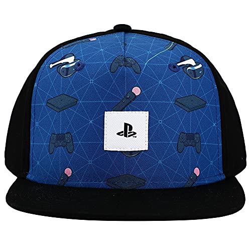 Sony Playstation Youth Flat Bill Hat with Embroidered Icons