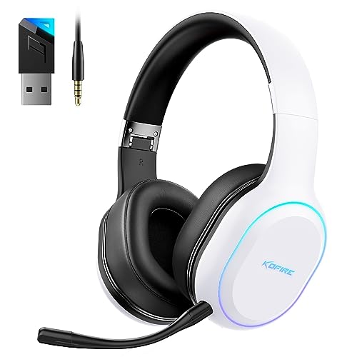 Wireless Gaming Headset for PS5, PS4, PC (White)