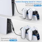 PS5 Controller Charger Station with Fast Charging Cords