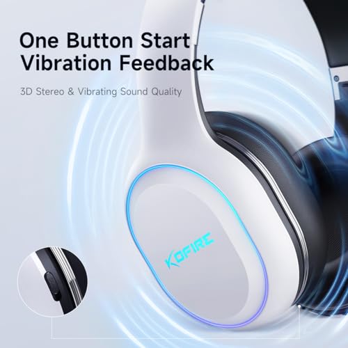 Wireless Gaming Headset for PS5, PS4, PC (White)