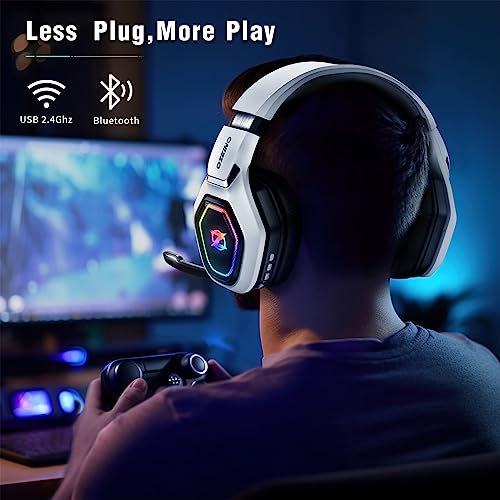 Ozeino Wireless Gaming Headset for PC, PS5, PS4