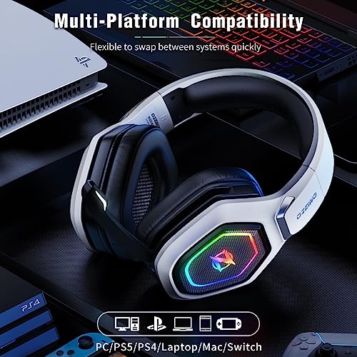 Ozeino Wireless Gaming Headset for PC, PS5, PS4