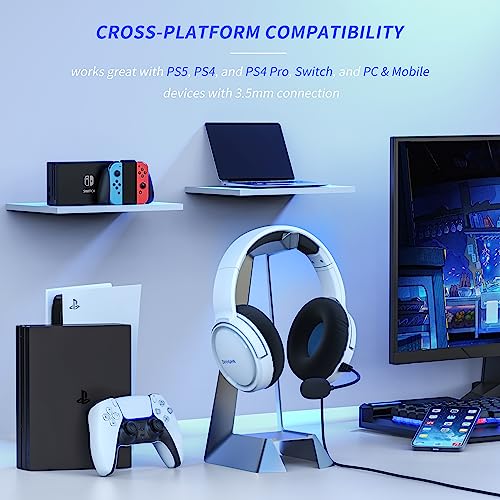 BINNUNE Gaming Headset with Mic for PS5 Xbox Series S|X