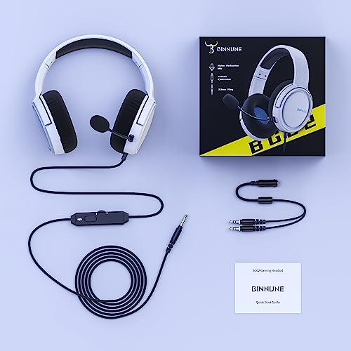 BINNUNE Gaming Headset with Mic for PS5 Xbox Series S|X