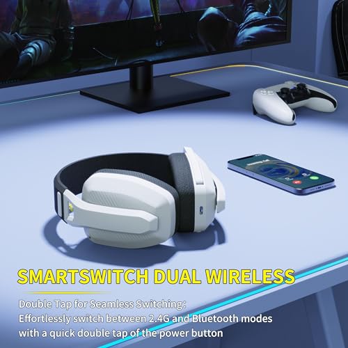Wireless Gaming Headset with Flip Microphone for PS4/PS5