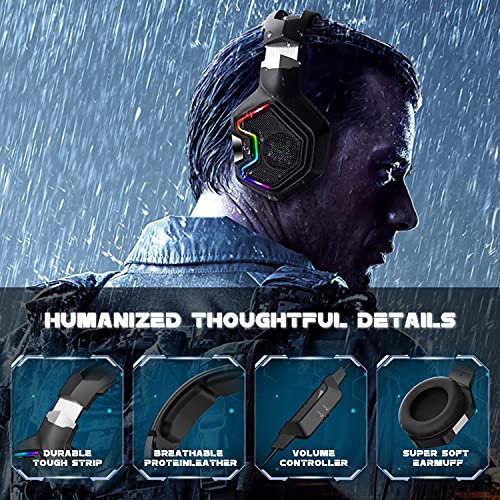 Euarne Gaming Headset for PS5, PS4, Xbox & PC