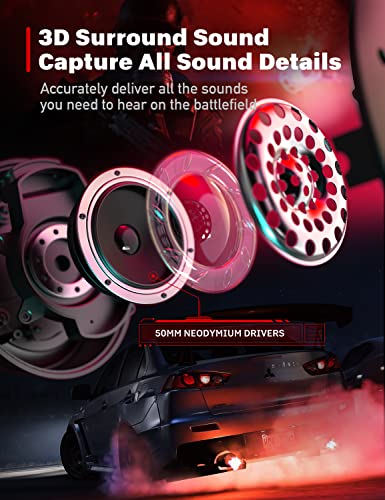 PS5/PS4/PC Gaming Headset with Noise Cancelling Mic