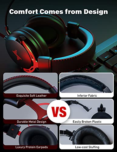 PS5/PS4/PC Gaming Headset with Noise Cancelling Mic