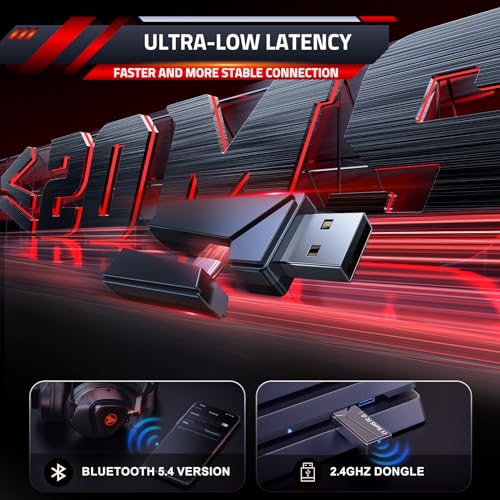 Awinnasey Wireless Gaming Headset for Multiple Platforms