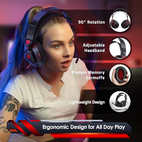 Awinnasey Wireless Gaming Headset for Multiple Platforms