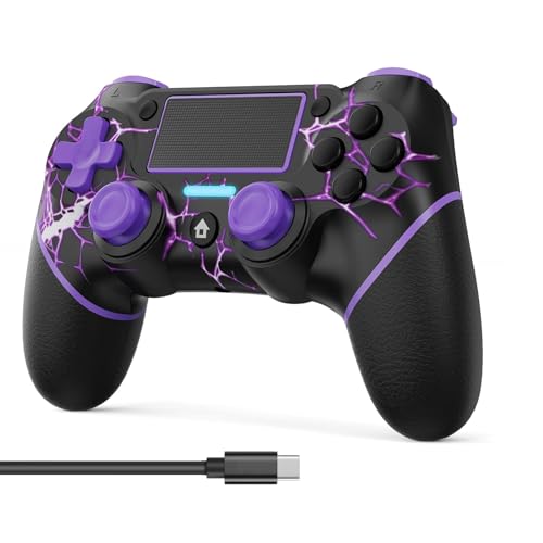 Wireless Gamepad Controller for PS4/Pro/Slim Consoles, 6-Axis Motion Sensor