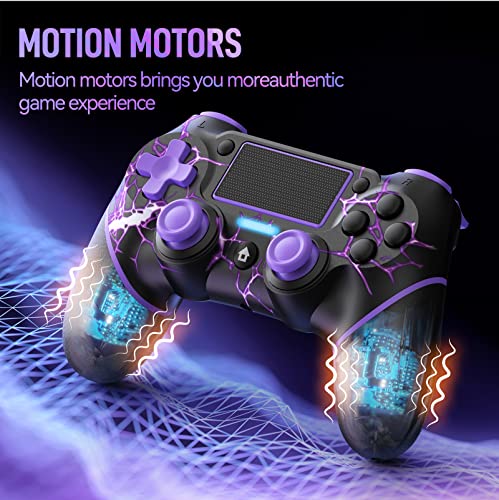 Wireless Gamepad Controller for PS4/Pro/Slim Consoles, 6-Axis Motion Sensor