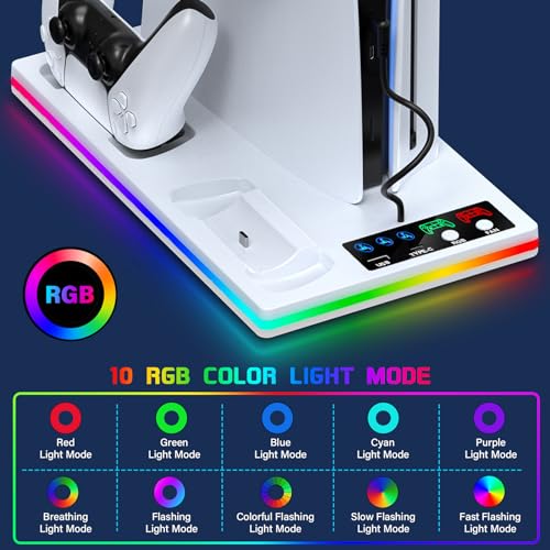 PS5/PS5 Slim Cooling Stand with RGB Lights