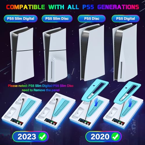 PS5/PS5 Slim Cooling Stand with RGB Lights