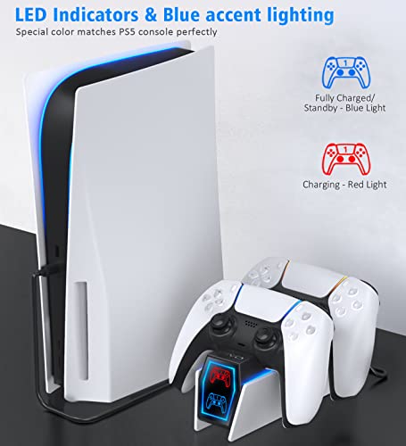 PS5 Controller Charger Station with Fast Charging Cords