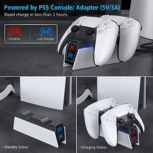 PS5 Controller Charger Station with Fast Charging Cords
