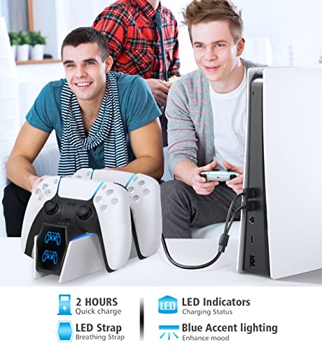 PS5 Controller Charger Station with Fast Charging Cords