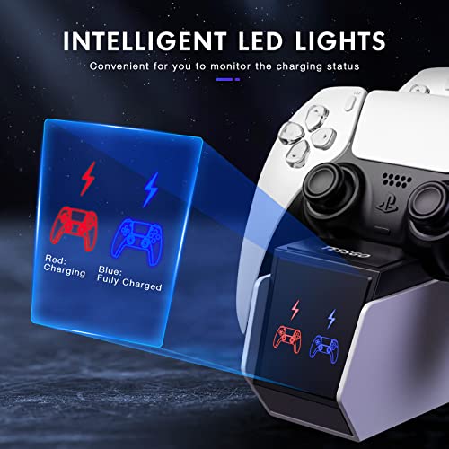 PS5 Dual Controller Charging Station with LED Indicators