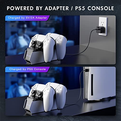PS5 Dual Controller Charging Station with LED Indicators