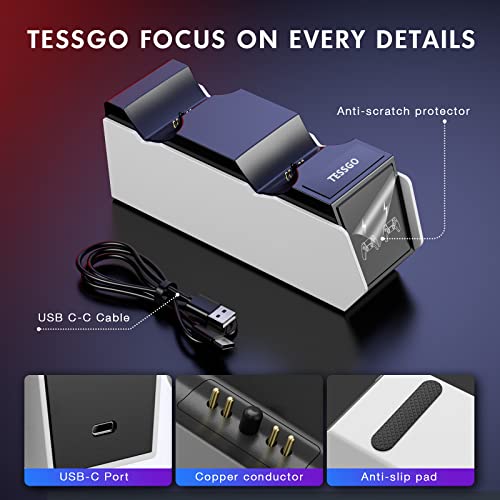 PS5 Dual Controller Charging Station with LED Indicators