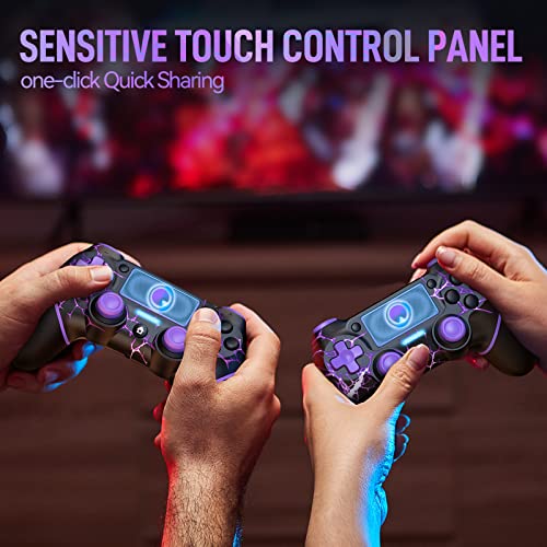Wireless Gamepad Controller for PS4/Pro/Slim Consoles, 6-Axis Motion Sensor