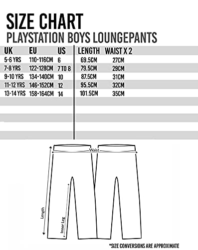 PS Boys Black Game Console Lounge Joggers 9-10