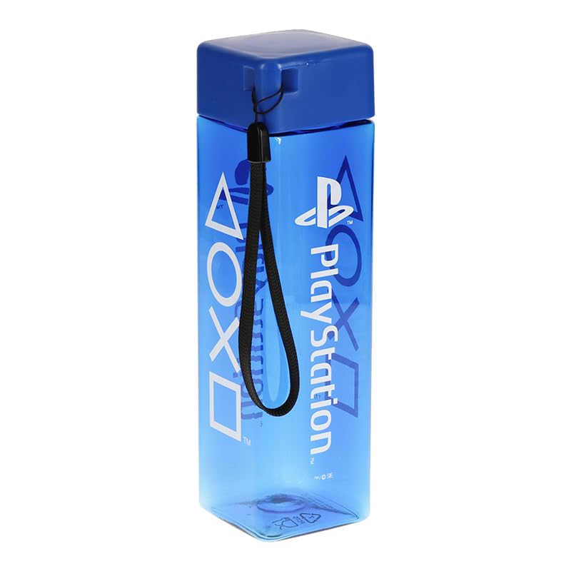 Playstation Square Water Bottle with Wrist Strap - 500ml