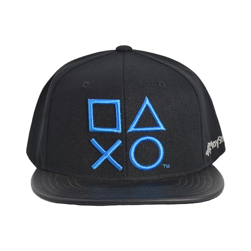 Sony PlayStation Shapes Logo Snapback Baseball Cap, Black