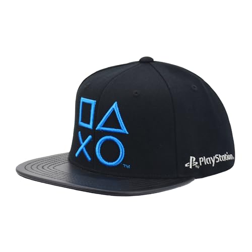 Sony PlayStation Shapes Logo Snapback Baseball Cap, Black