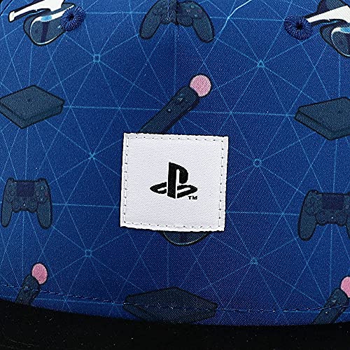 Sony Playstation Youth Flat Bill Hat with Embroidered Icons