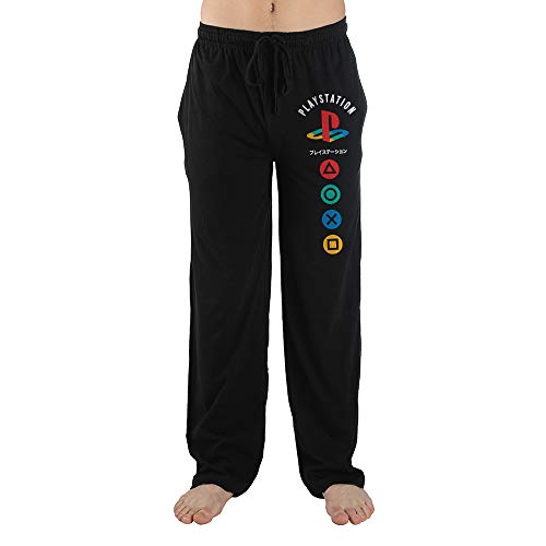 Men's Playstation Controller Button Icons Logo Lounge Sleep Pants