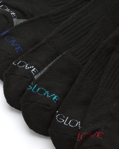 Body Glove Men's Socks - 12 Pack Performance Cushion Athletic Quarter Cut Socks - Running Socks for Men, Size 6-12, Black/Grey