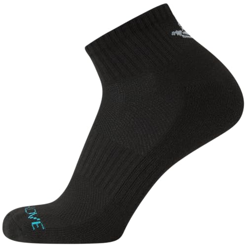 Body Glove Men's Socks - 12 Pack Performance Cushion Athletic Quarter Cut Socks - Running Socks for Men, Size 6-12, Black/Grey