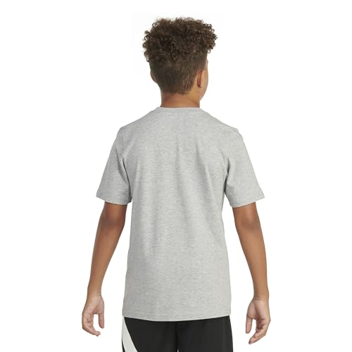 adidas Boys' Short Sleeve T Sports Graphic Tee Shirt, Heather Grey Baseball Glove Size 7