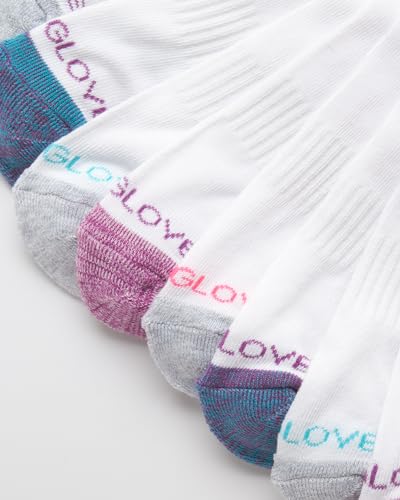Body Glove Girls' Socks - 10 Pack Performance Cushion Athletic Quarter Cut Socks - Kids Running Socks for Girls, Size Medium, All White