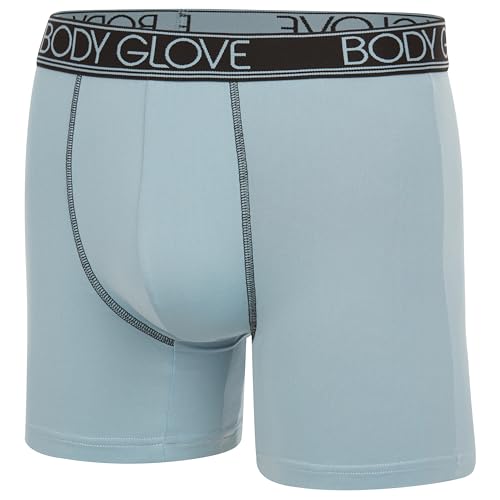 Body Glove Mens Boxer Briefs 4 Pack, Dry Fit Performance Underwear, Breathable Active Comfortable Athletic Boxers - Camo/M