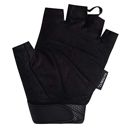 adidas Essential Adjustable Fingerless Gloves for Men and Women - Padded Weight Lifting Gloves - Adjustable Wrist Straps for Tailored, Secure Fit - White, Small