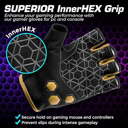 CTEN Series Gaming Gloves - Great Comfort and Grip, Perfect Gaming Gloves for Sweaty Hands, Ideal Gamer Gloves for PC, VR Gloves, Blue-Pink-Medium