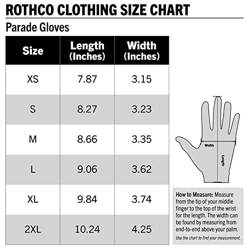Rothco Gripper Dot White Parade Gloves, Large