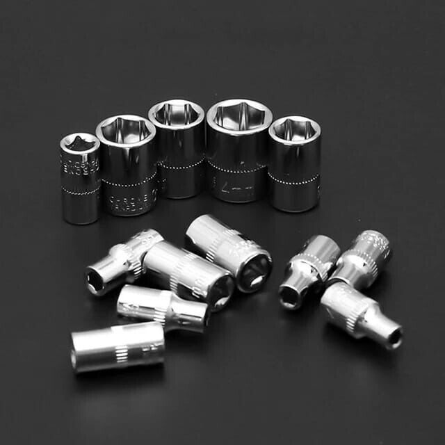46 Piece 1/4" Drive Socket Wrench Ratchet Driver Set Screwdriver Tool with Case